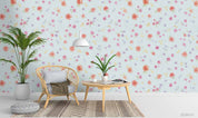 3D Floral Heronsbill Blue Wall Mural Wallpaper YXL 2268
