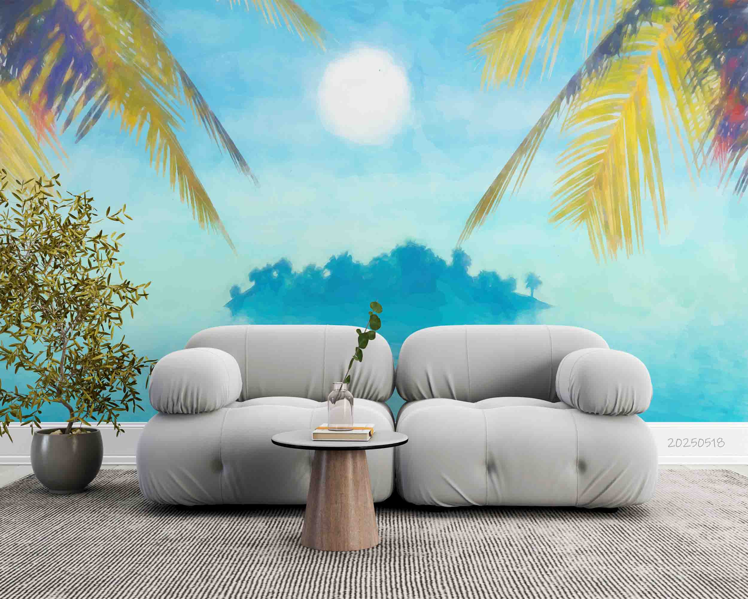 3D Summer Sea Sky Island Scenery Wallpaper Wall Mural Wall Decor Wall Art Wall Sticker Remoable Wallpaper