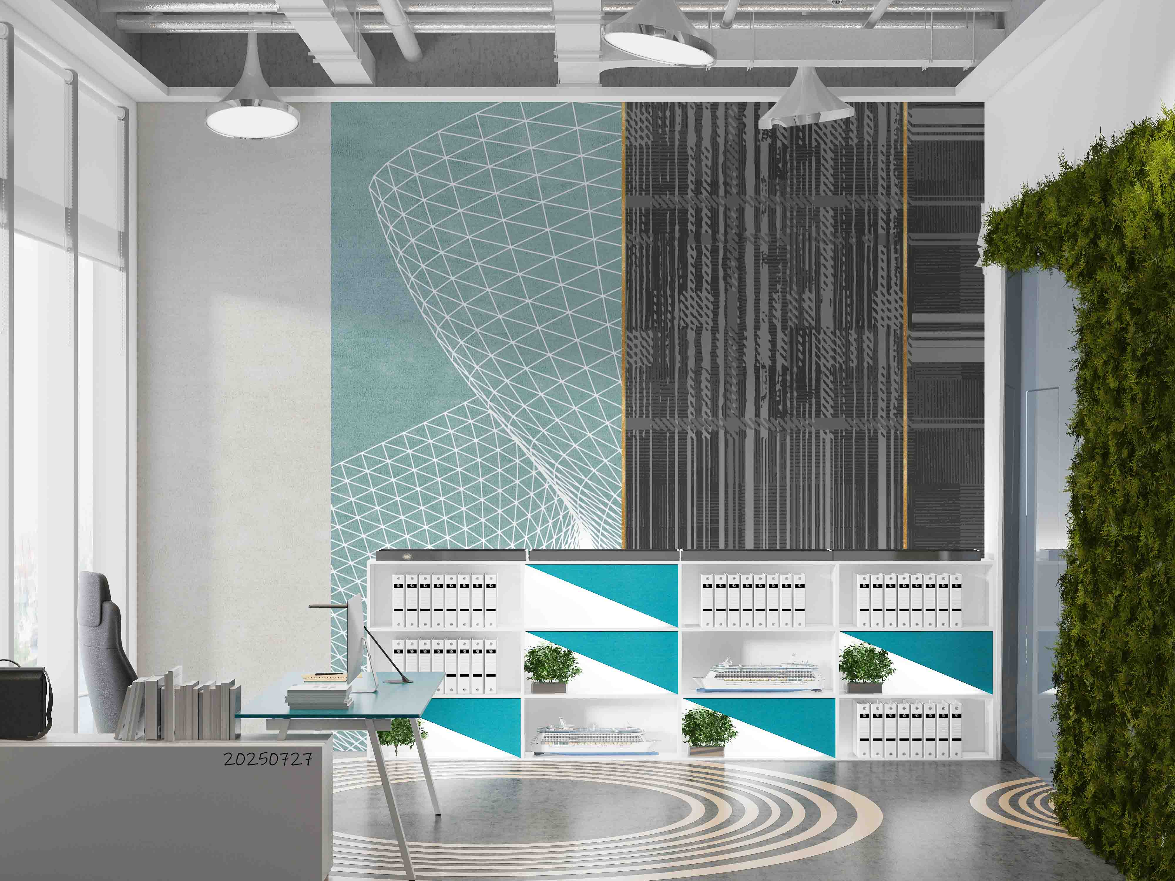 3D Office Business Commerce Modern Abstract Wall Mural Wallpaper 17