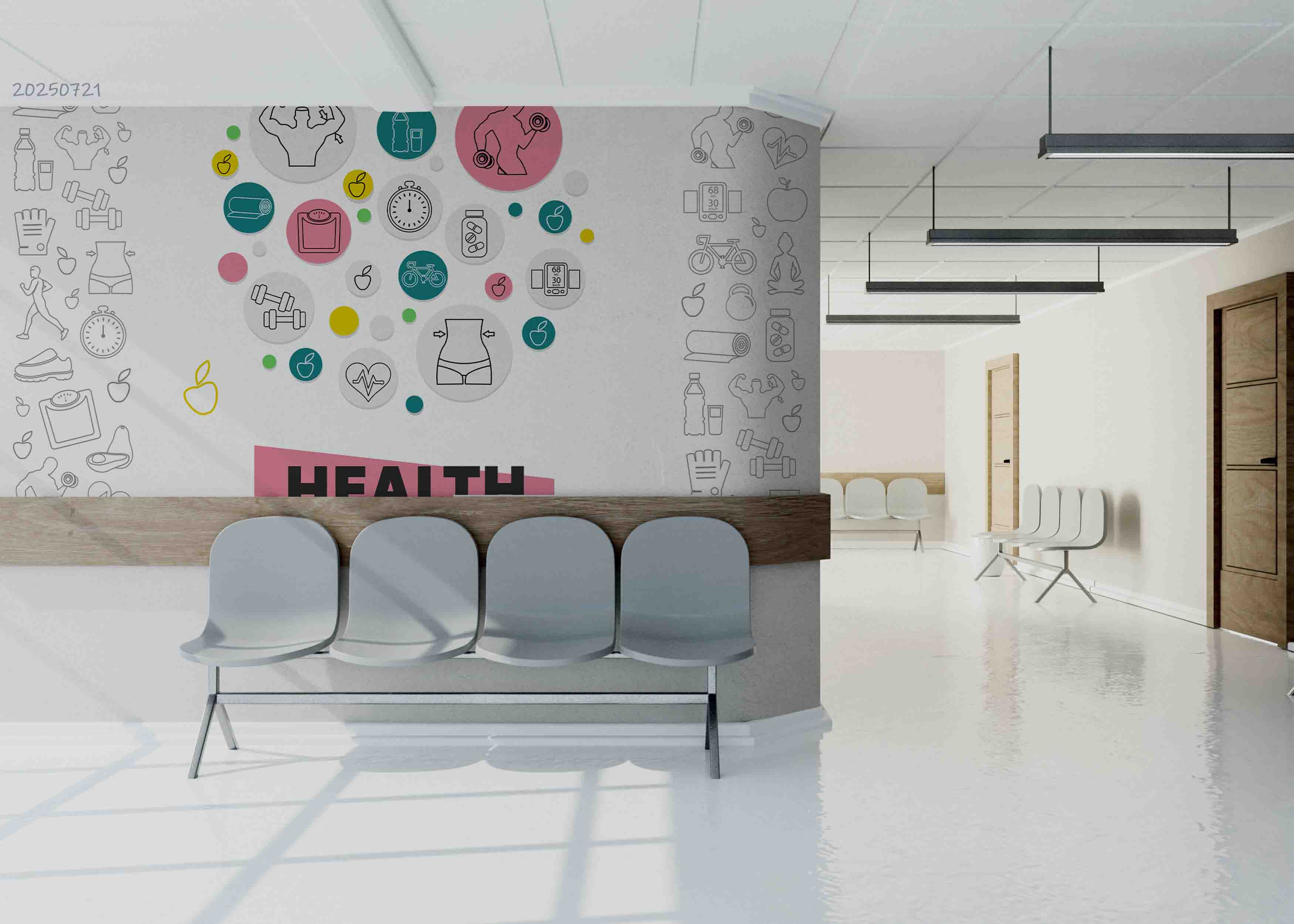 3D Clinic Hospital Rehabilitation Center Medical Healthcare Wall Mural Wallpaper 17