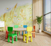3D Childcare Nursery School Cartoon Floral Kids Wall Mural Wallpaper JN