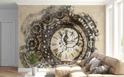 3D Vintage Ink Clocks Wall Mural Wallpaper GD 4442- Jess Art Decoration