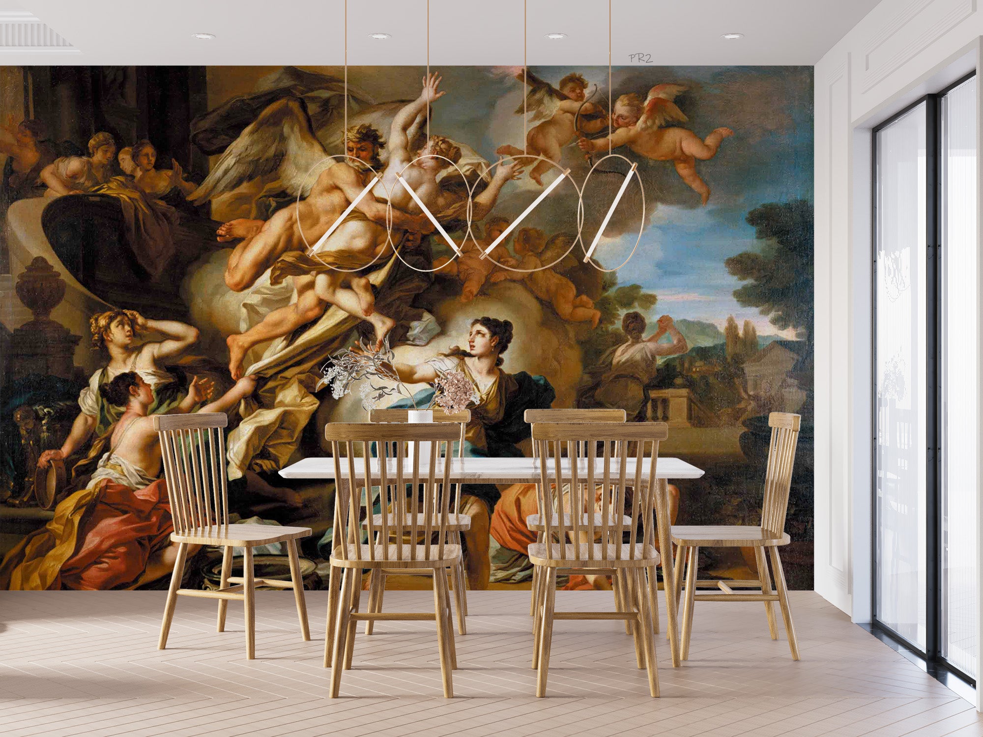 3D Classical Religious Painting classical religious ceiling art wall mural wallpaper for dining room - view 3
