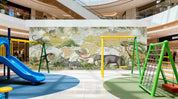 3D Play Centre Amusement Park Funfair Carnie World Map Animals Wall Mural Wallpaper 3