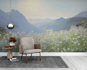 3D Sky Mountains Floral Nature Landscape Wallpaper Wall Mural Wall Decor Wall Art Wall Sticker Remoable Wallpaper LQH 27
