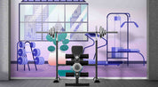 3D Gym Dumbbell Treadmill Window Wall Mural Wallpaper YXL 2378
