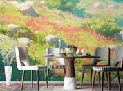3D Hillside Floral Tree Nature Landscape Wallpaper Wall Mural Wall Decor Wall Art Wall Sticker Remoable Wallpaper LQH 19