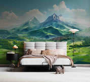 3D Sky Cloud Mountains Nature Landscape Wallpaper Wall Mural Wall Decor Wall Art Wall Sticker Remoable Wallpaper LQH 28