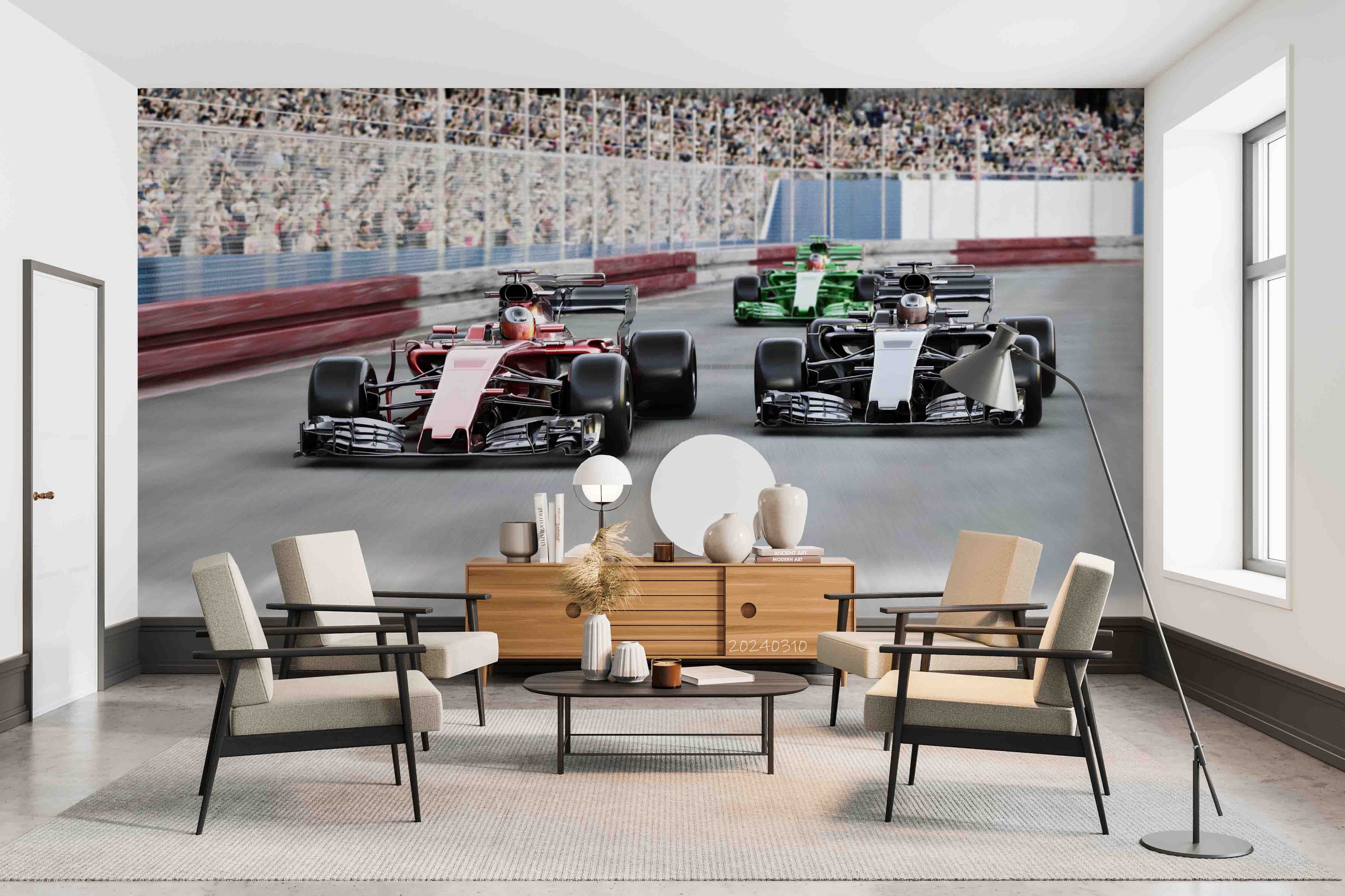 3D F1 Formula One Racing Wallpaper Wall Mural Wall Decor Wall Art Wall Sticker Remoable Wallpaper