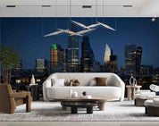 3D Night City Architecture View Wall Mural Wallpaper GD 4748- Jess Art Decoration