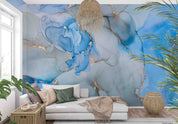 3D Aged Care Retirement Home Gerocomium Rest Home Marble Blue Wall Mural Wallpaper 19