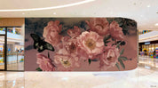 3D Retail Shop Store Market Trade Pink Floral Wall Mural Wallpaper 5