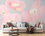 3D Floral Leaf Phalaenopsis Blue Wall Mural Wallpaper YXL 3126
