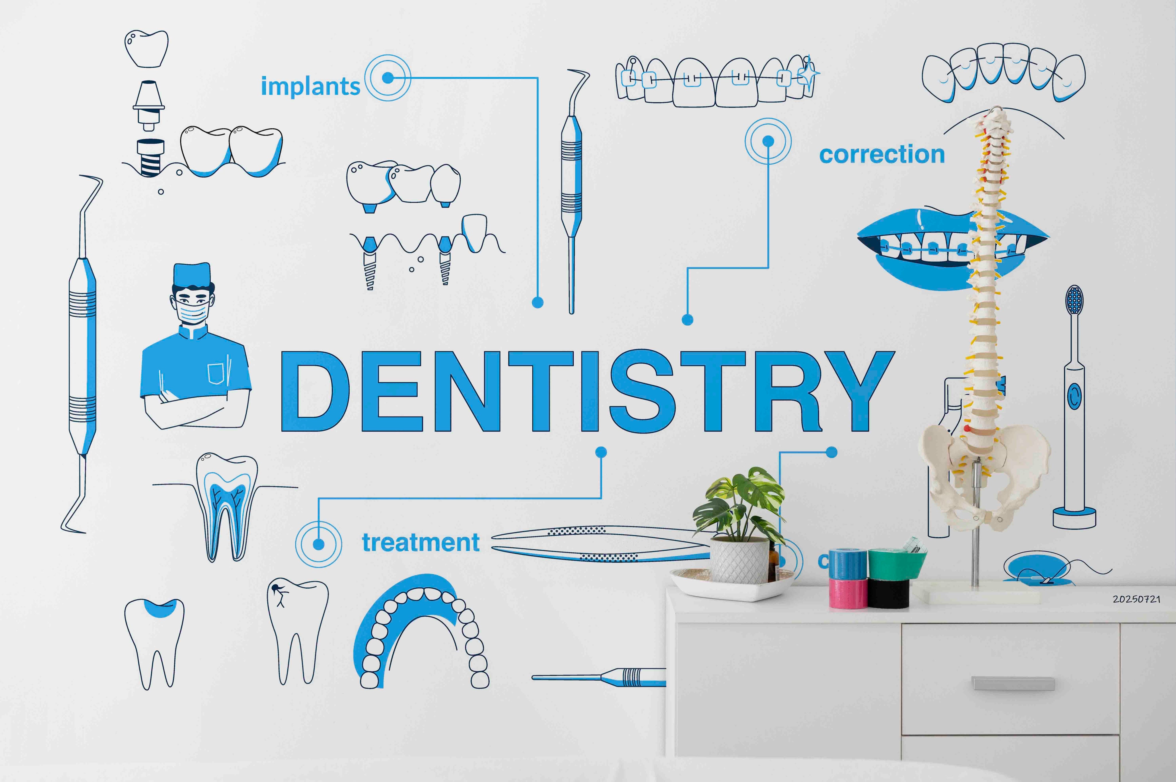 3D Clinic Hospital Rehabilitation Center Medical Healthcare Dentistry Stomatology Wall Mural Wallpaper 41