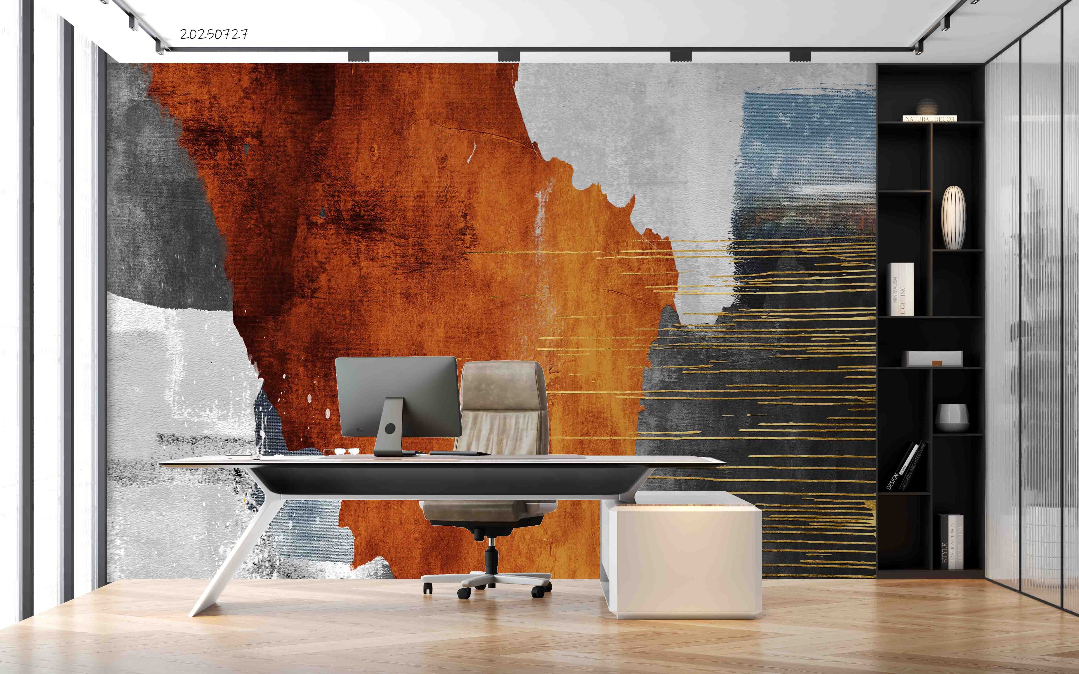 3D Office Business Commerce Marble Abstract Modern Wall Mural Wallpaper 39