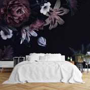3D Flower Rose Lily Black Flower Bud Wall Mural Wallpaper YXL 533