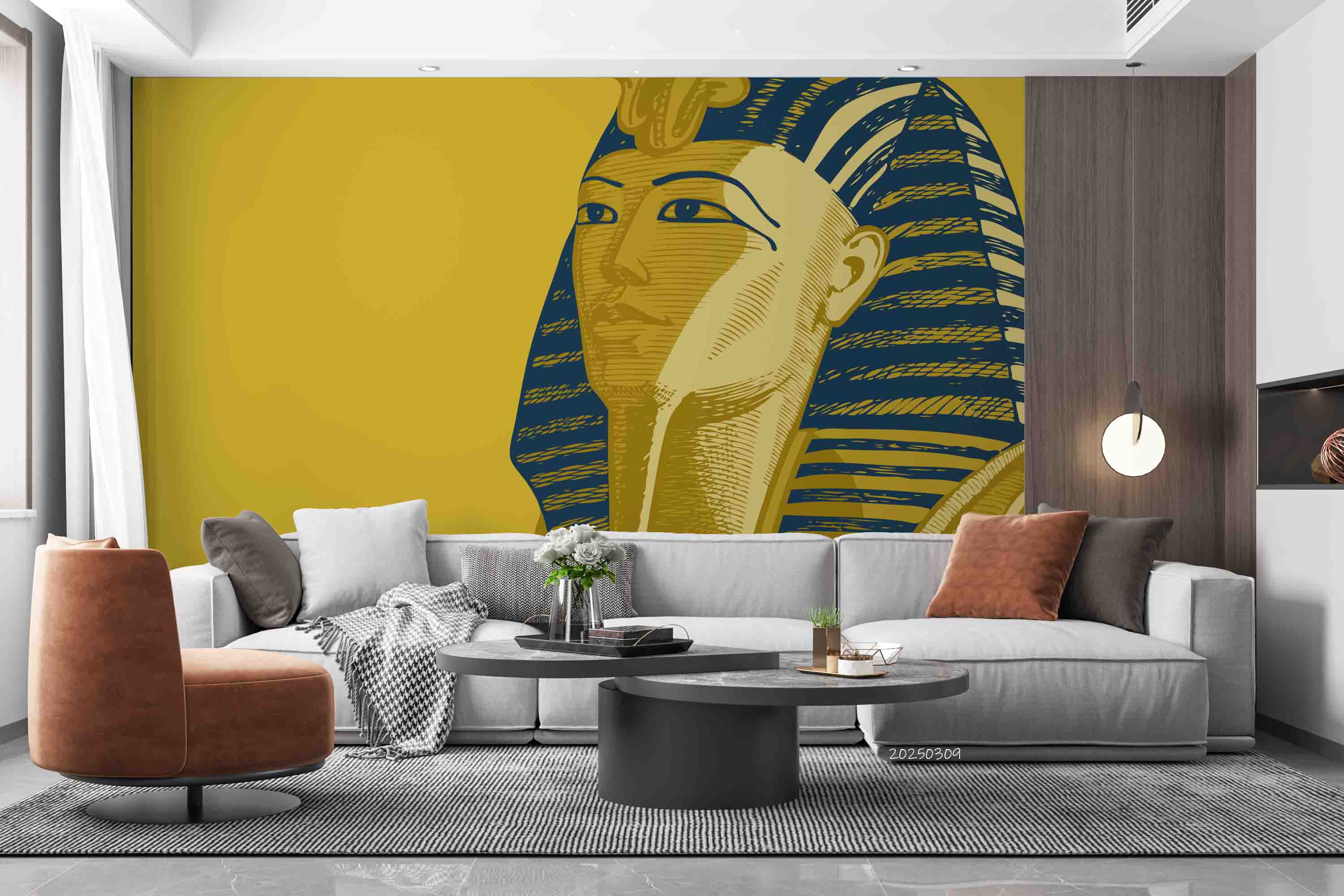 3D Egypt Gold Sphinx Wallpaper Wall Mural Wall Decor Wall Art Wall Sticker Remoable Wallpaper LQH