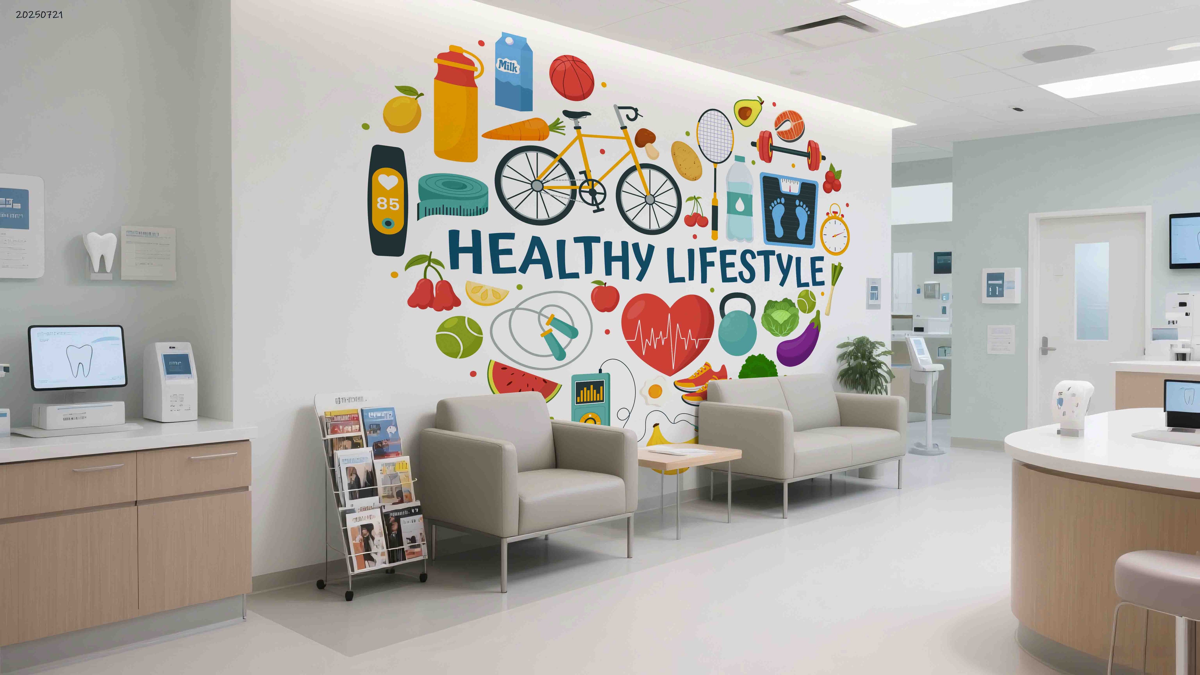 3D Clinic Hospital Rehabilitation Center Medical Healthcare Wall Mural Wallpaper 16
