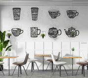 3D Restaurant Snack Bar Coffee Shop Wall Mural Wallpaper 40