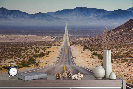 3D  Mountain Road Tree Sandy Soil Wall Mural Wallpaper YXL 1121