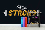 3D Letter Rectangle Black Line Wall Mural Wallpaper YXL 133