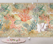 3D Animal Coral Sea Fish Bubble Net Wall Mural Wallpaper YXL 14
