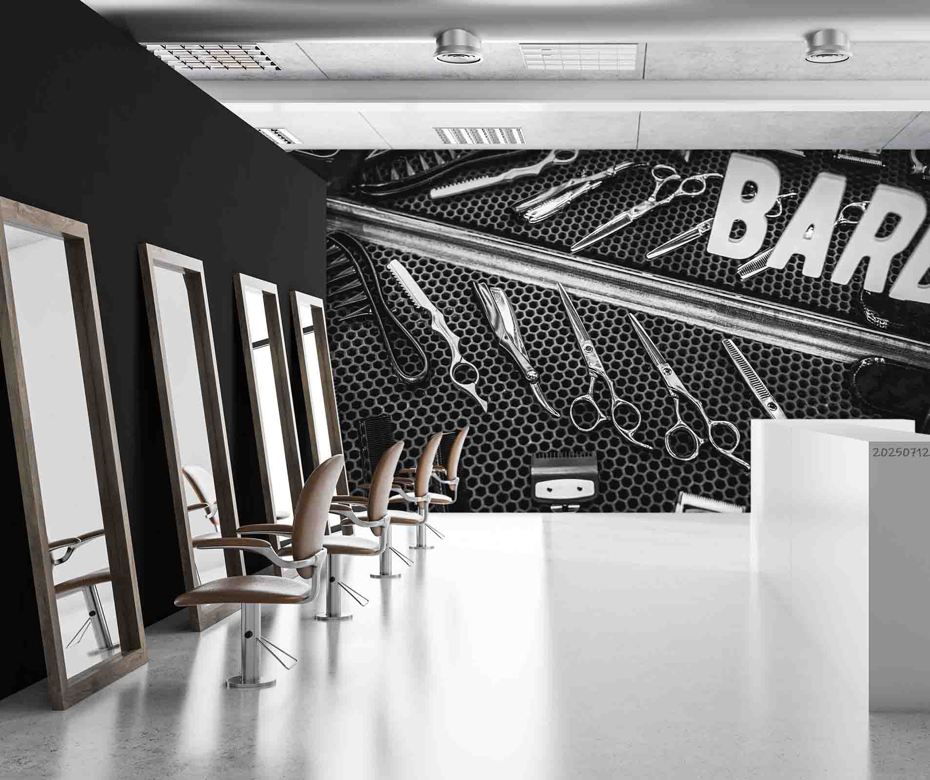 3D Salon Shop Beauty Salon Barber Shop Wall Mural Wallpaper 69