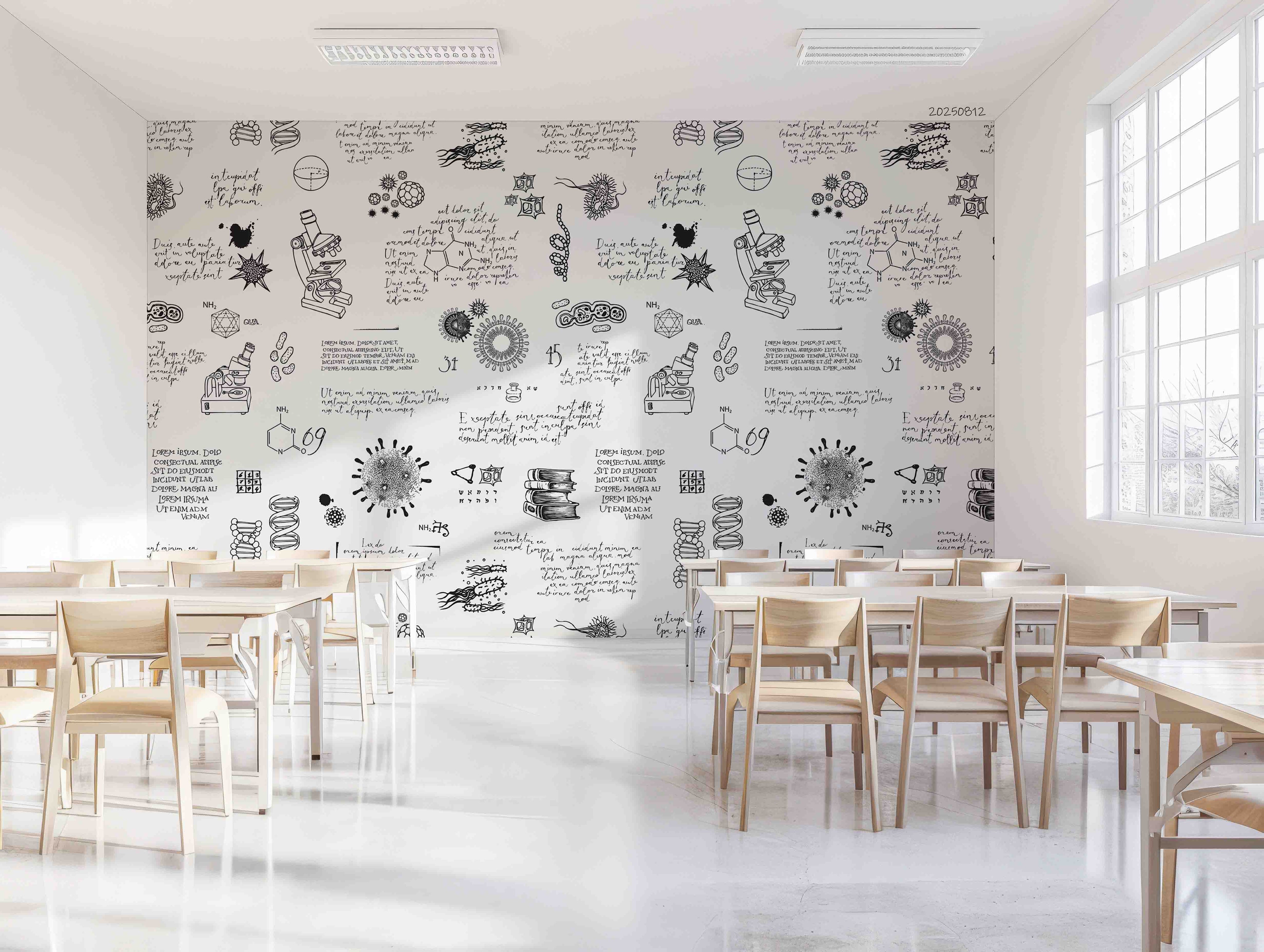3D School STEM Science Lab Classroom Teaching Aid Biology Wall Mural Wallpaper 14