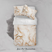 3D Ink And Wash Fluid Ripple Lvory White Quilt Cover Set Bedding Set Duvet Cover Pillowcase 115