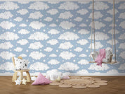 3D Cute Cloud Stars Kids Wall Mural Wallpaper GD 4665- Jess Art Decoration