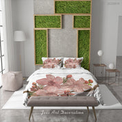 3D Floral Peony Branch Quilt Cover Set Bedding Set Duvet Cover Pillowcase 207
