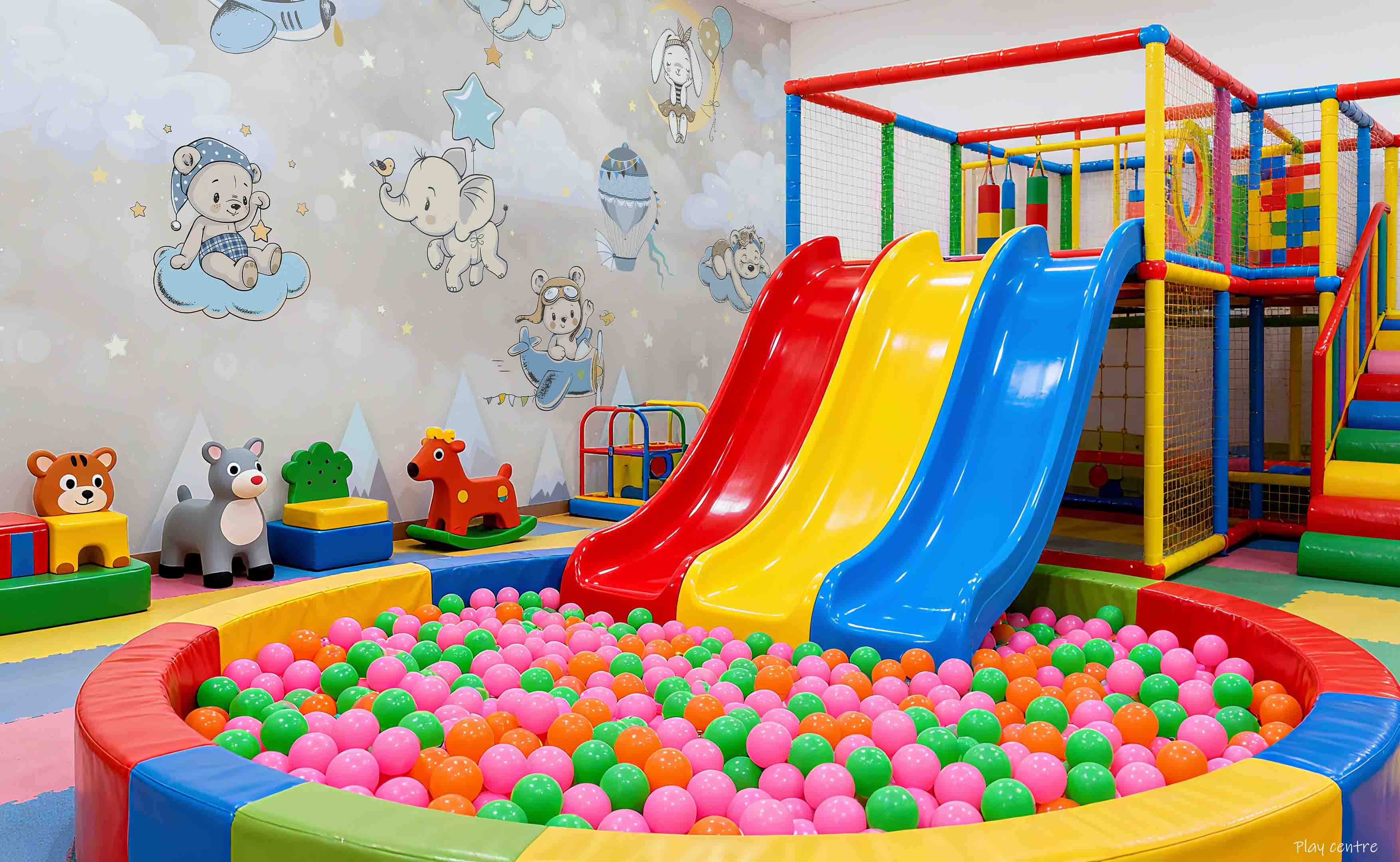 3D Play Centre Amusement Park Funfair Carnie Cartoon Animals Wall Mural Wallpaper 14