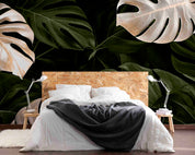 3D Monstera Leaf Luxury Tropical Jungle Background Wall Mural Wallpaper GD 3228- Jess Art Decoration