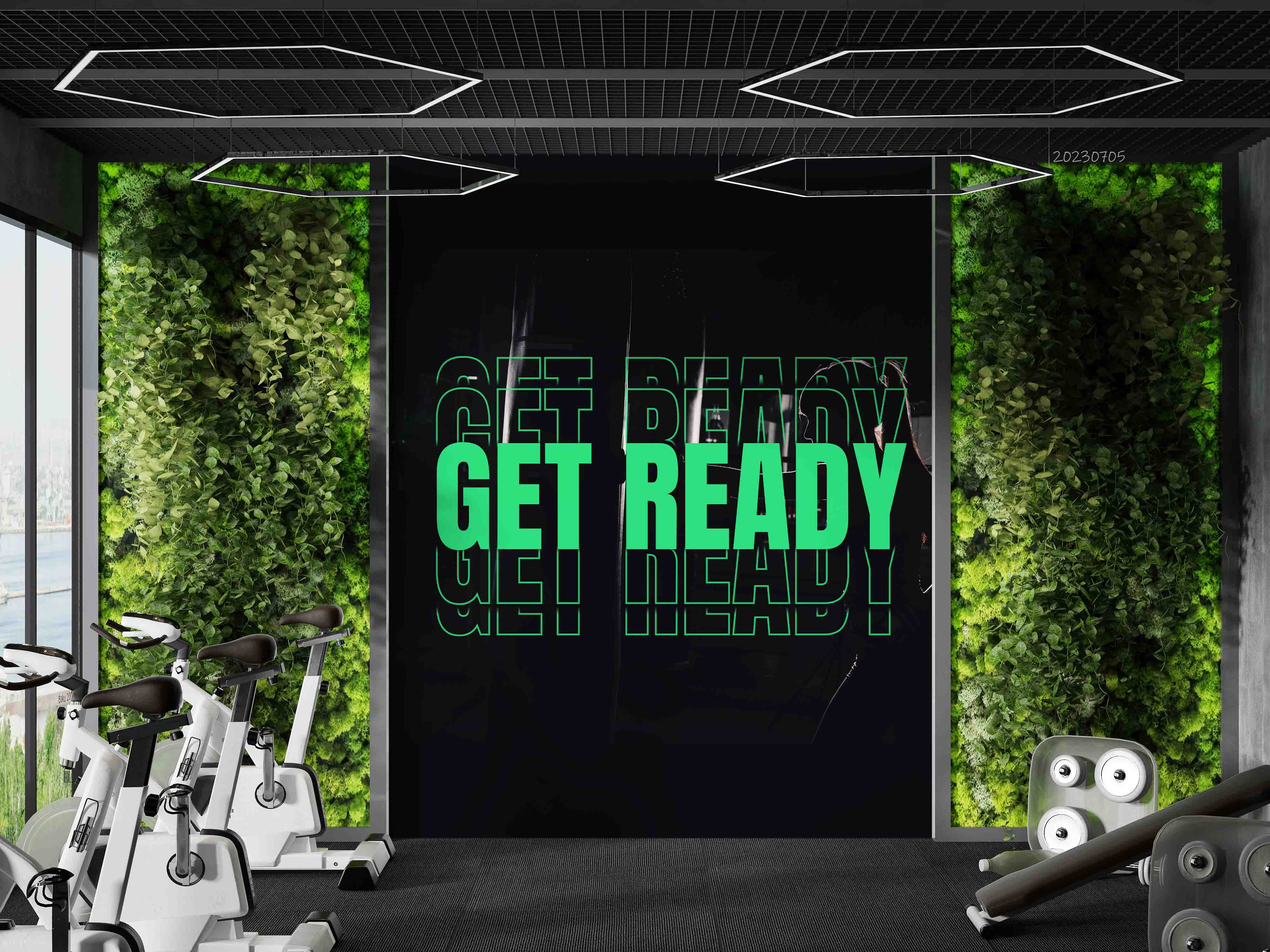 3D Gym Girl Boxing Letter Wall Mural Wallpaper YXL 1782