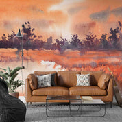 3D Oil Painting Tree Sea Grassland Cloud Sky Wall Mural Wallpaper YXL 153