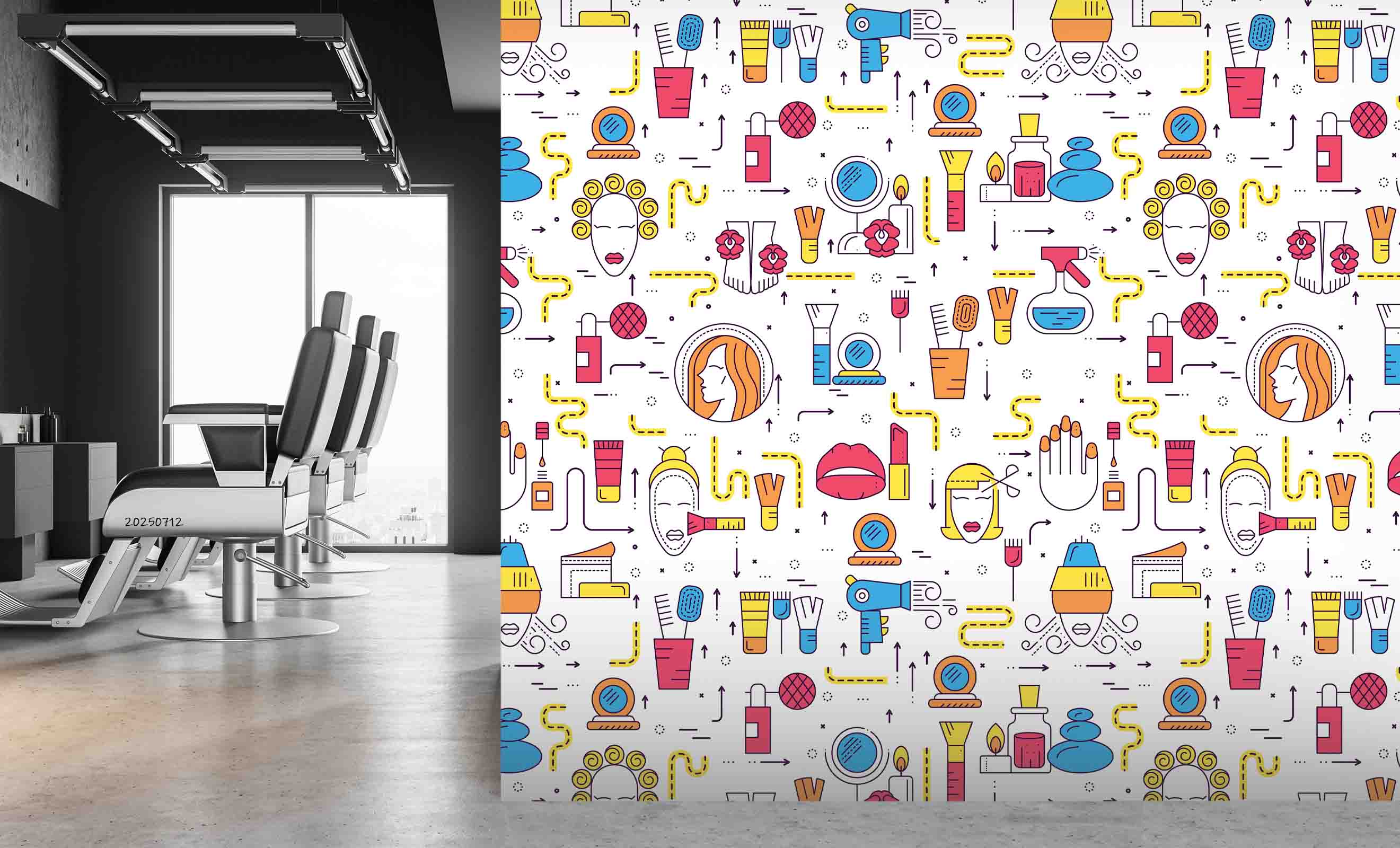 3D Salon Shop Beauty Salon Barber Shop Wall Mural Wallpaper 50