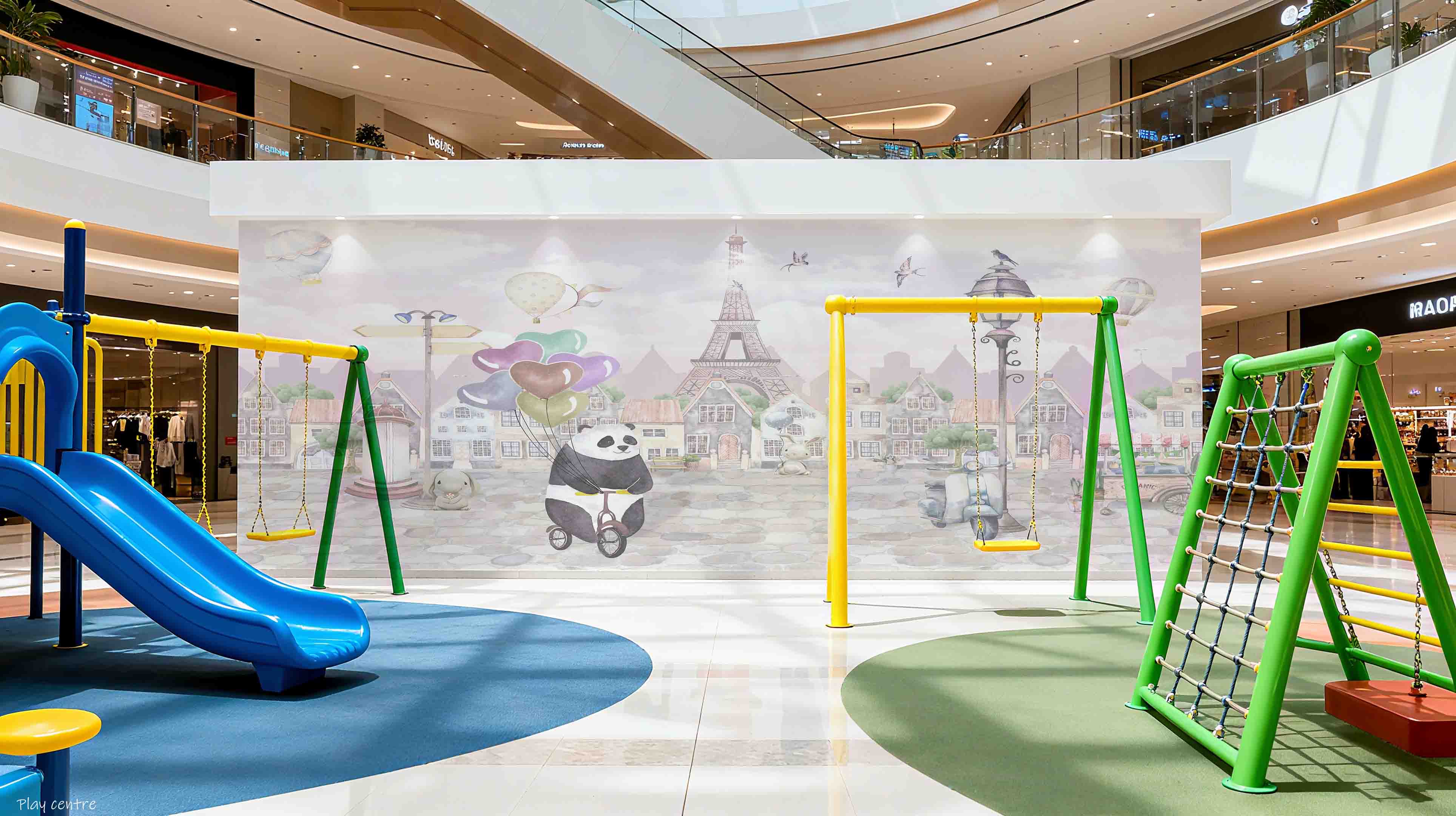 3D Play Centre Amusement Park Funfair Carnie Cartoon Animals Wall Mural Wallpaper 5