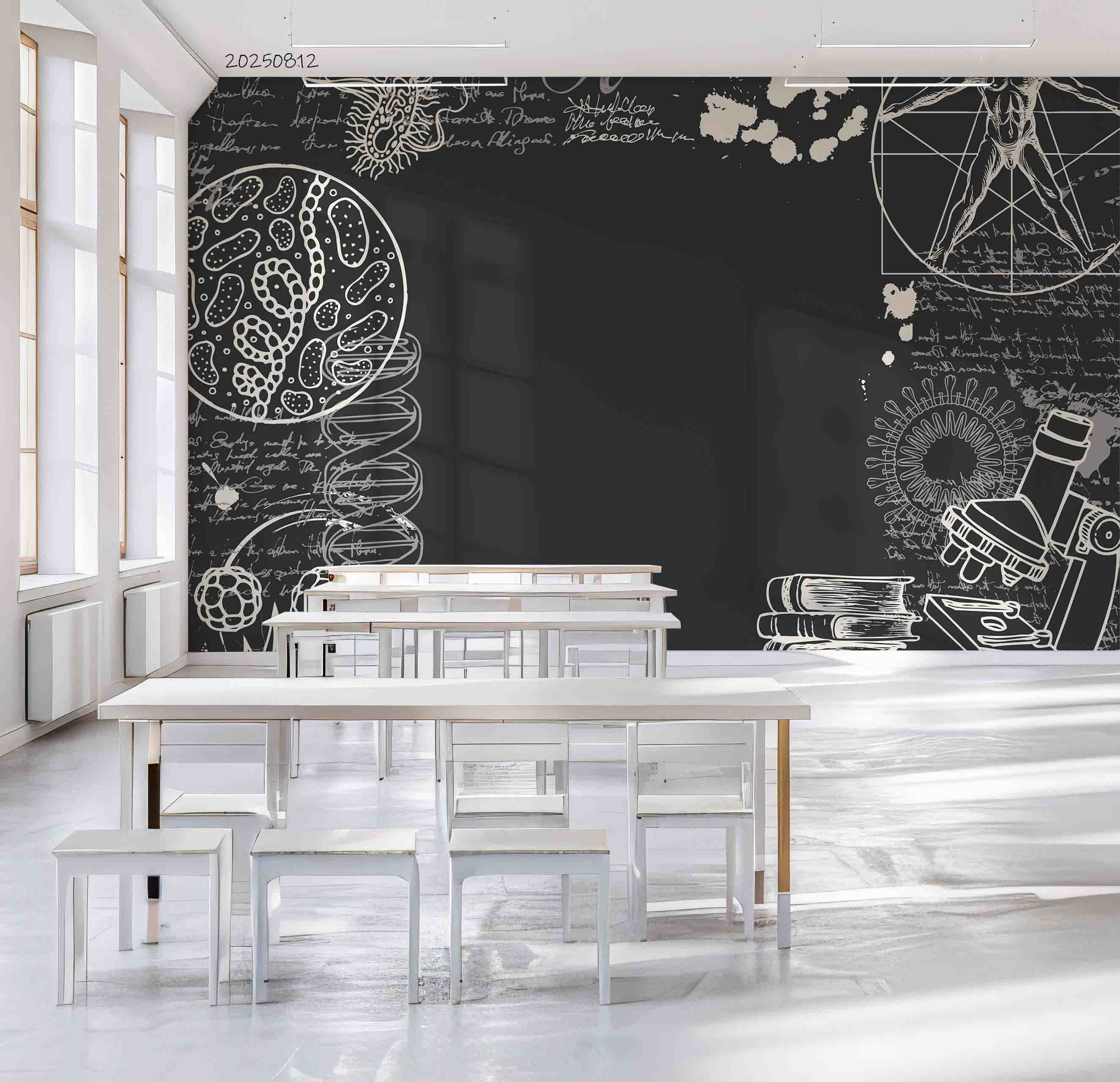 3D School STEM Science Lab Classroom Teaching Aid Biology Wall Mural Wallpaper 24