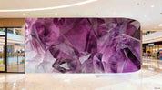 3D Retail Shop Store Market Trade Pink Crystal Wall Mural Wallpaper 24