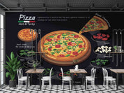 3D Restaurant Snack Bar Diner Fast Food Pizza Wall Mural Wallpaper 49