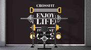 3D Letter Weightlifting Dumbbell Wall Mural Wallpaper YXL 2363