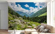 3D Summer Mountains Horizon Ilic Canyon Caucasus Wall Mural Wallpaper GD 4310- Jess Art Decoration