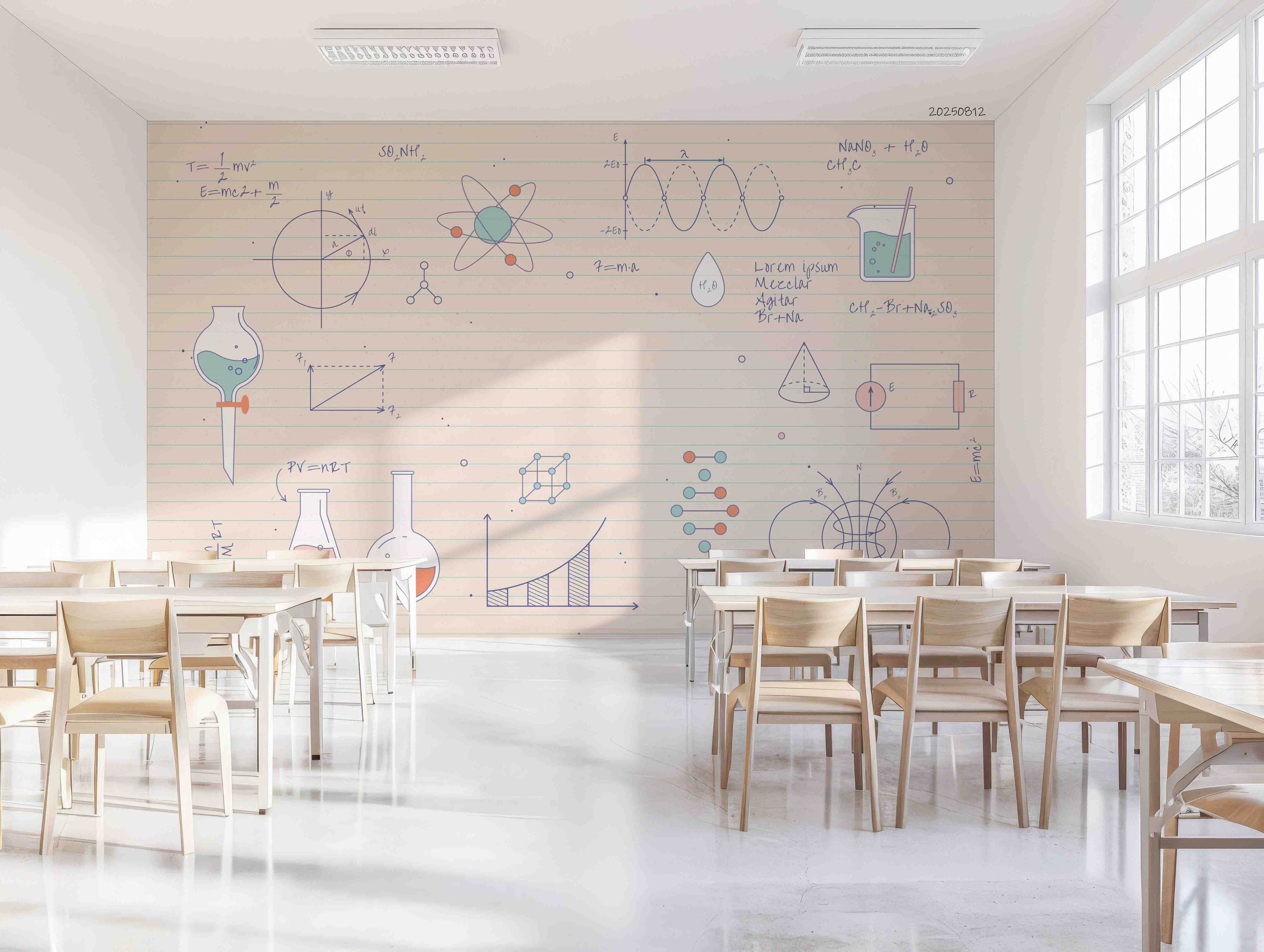 3D School STEM Science Lab Classroom Teaching Aid Math Wall Mural Wallpaper 50
