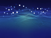 3D Office Business Commerce Technology Blue Modern Wall Mural Wallpaper 59