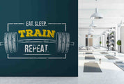 3D Poster Weight-lift Letter Blue Wall Mural Wallpaper YXL 92