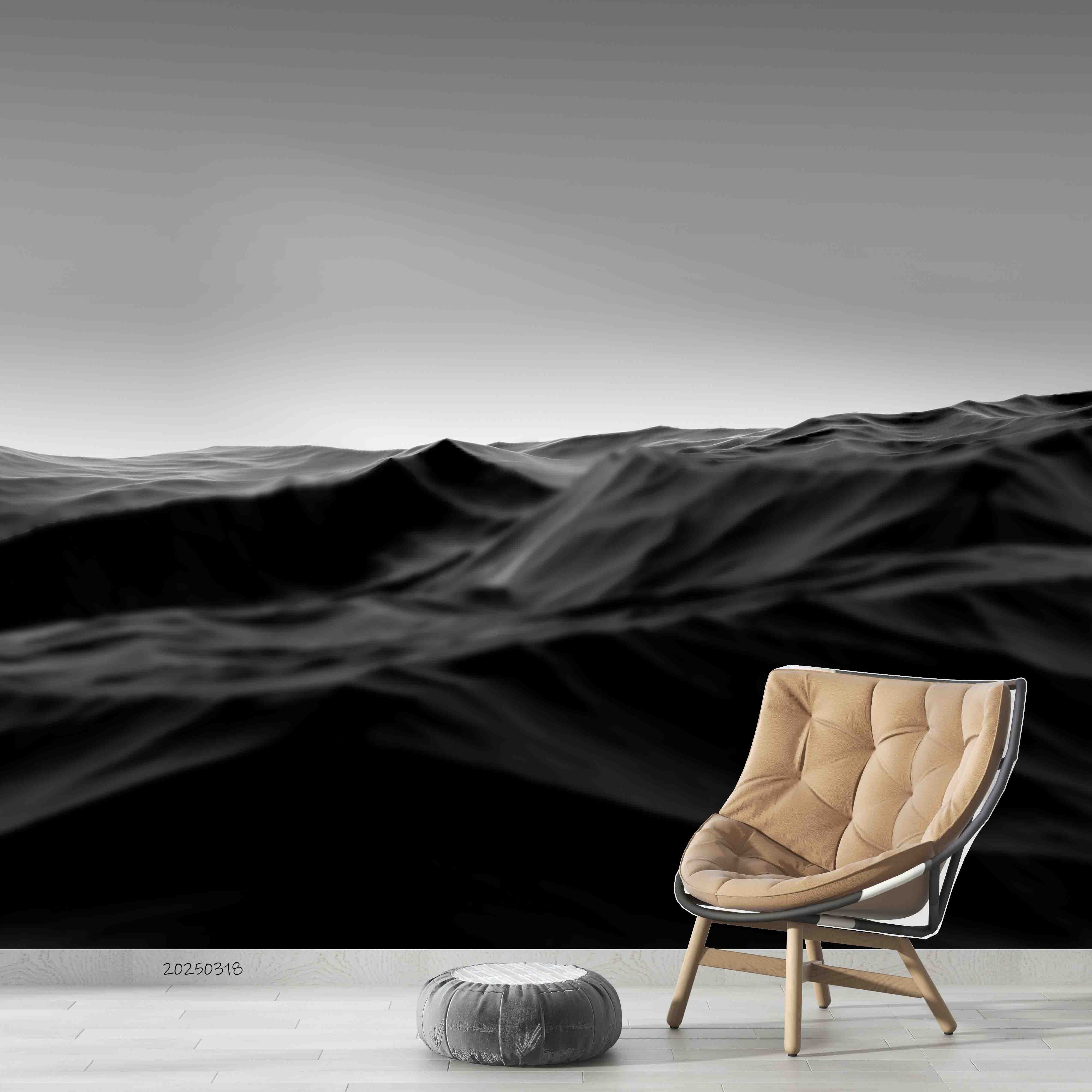 3D Grey Sky Mountain Range Natural Landscape Wallpaper Wall Mural Wall Decor Wall Art Wall Sticker Remoable Wallpaper 2