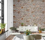 3D Nostalgic Brick Wall aged nostalgic brick wall wall mural wallpaper for bedroom - view 4