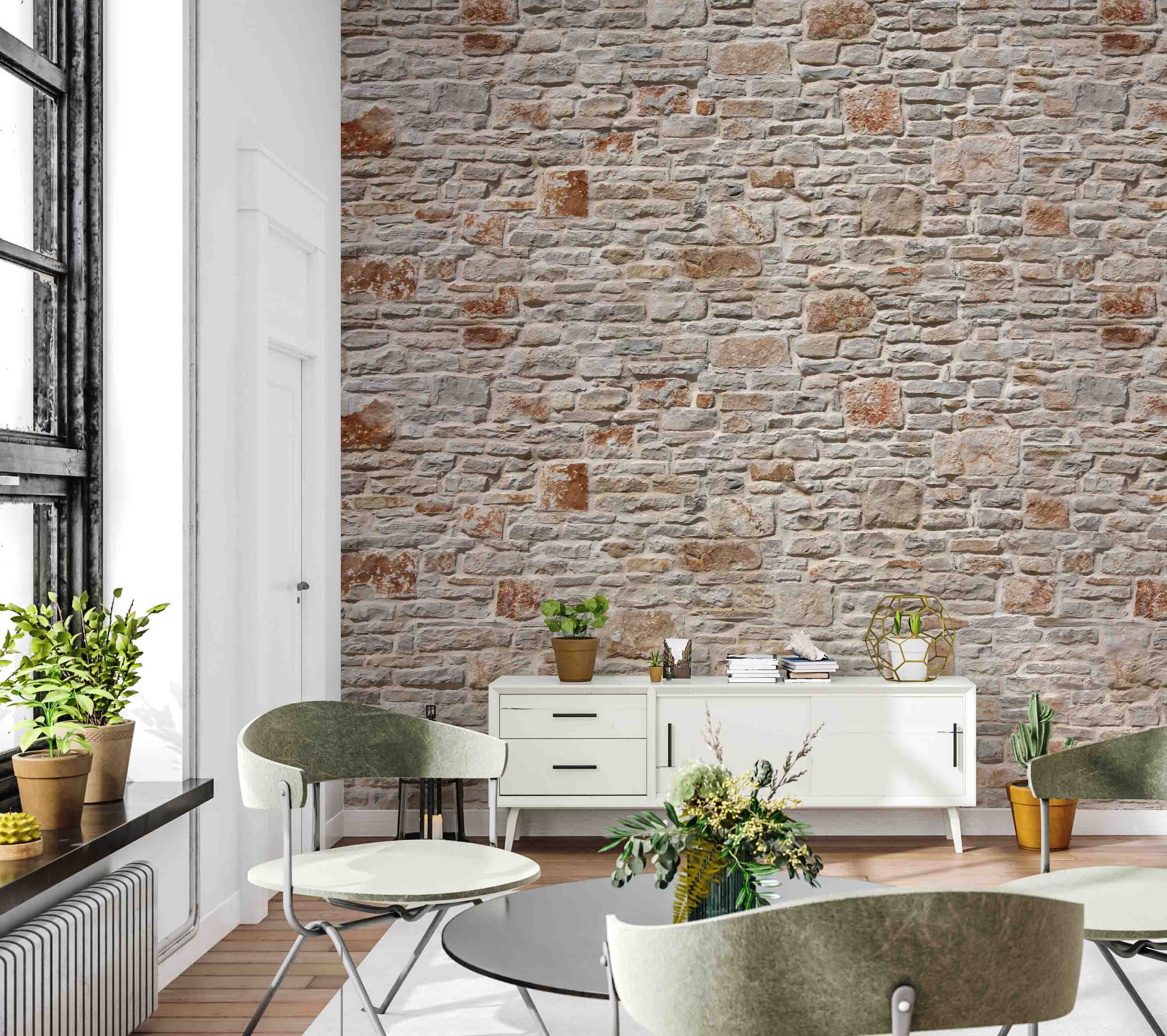 3D Nostalgic Brick Wall aged nostalgic brick wall wall mural wallpaper for bedroom - view 4
