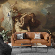 3D Oil Painting Woman Cloud Snake Stone Wall Mural Wallpaper YXL 2498