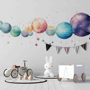 3D Watercolour The Earth Damaskeen Wall Mural Wallpaper YXL 214